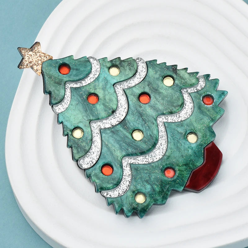 Wuli&baby Christmas Tree Brooch