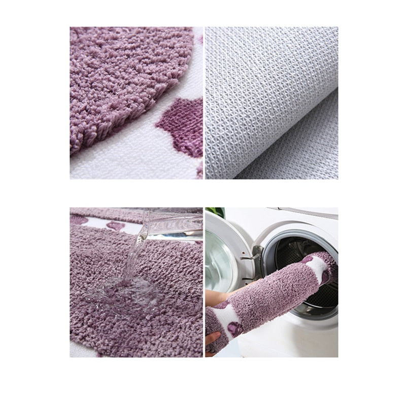 Oval Microfiber Bathroom Rug
