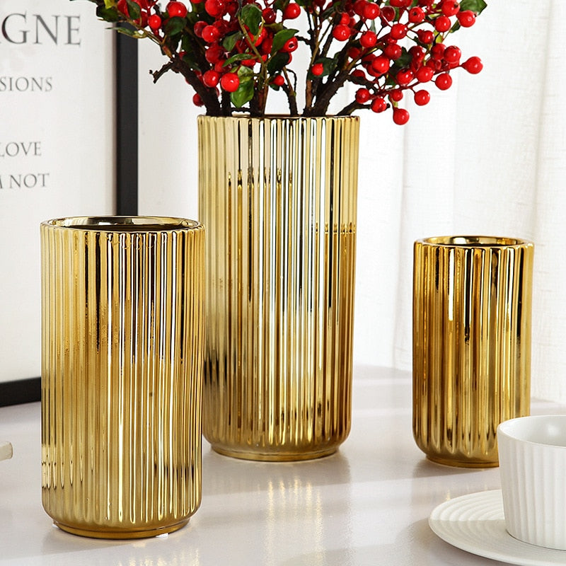 Gold Ceramic Vase