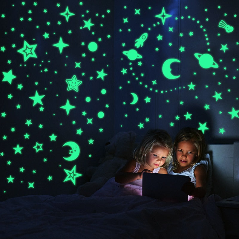 Luminous 3D Stars Wall Sticker