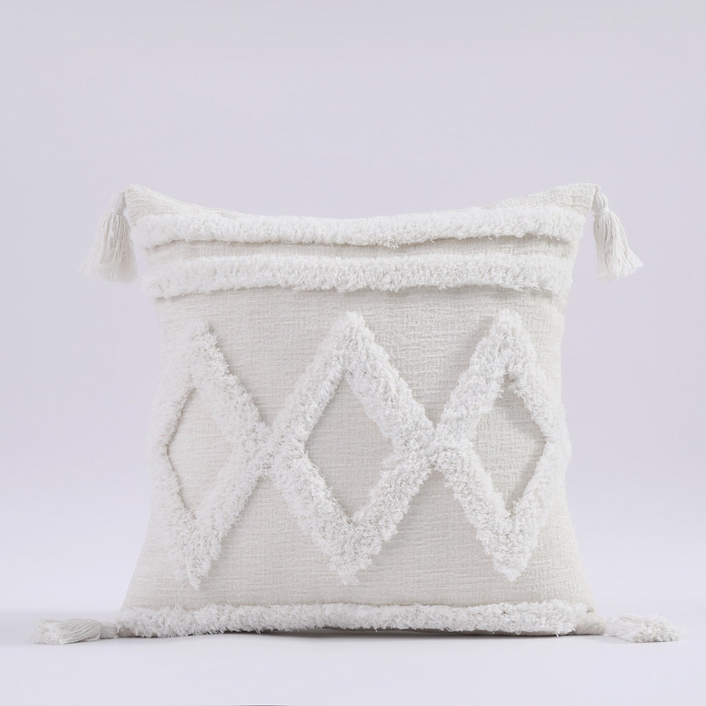 Boho Tufted Tassel Cushion Cover