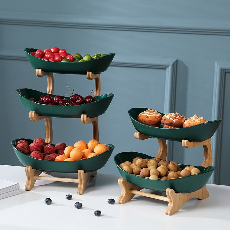 Three Tier Oval Dish Shelves