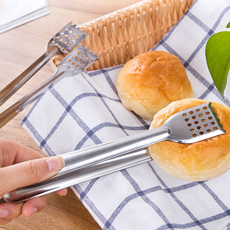 Stainless Steel Food Tongs Anti Heat Kitchen Utensils